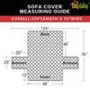 Easy-Going Reversible Couch Cover for 3 Cushion Couch Sofa Cover