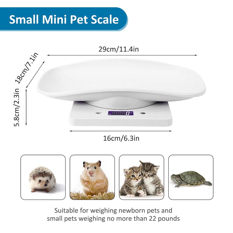 Digital Pet Scales Electronic LCD Scale for Small Animals with
