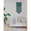 Winterdemoon Handmade Cotton Home Decor Macrame Wall Hanging Deep Green