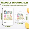 Easter Stickers, Funny Easter Bunny Stickers, 20 Round and 20