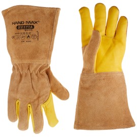 HAND MAXヘスティア多彩な多目的36センチメートルカウガントレットレザーケブラー熱など犬猫鳥爬虫類、溶接、アウトドアキャンプブラジール、キャンプ火災などの動物を扱うための耐性の手袋 HAND MAX HESTIA Versatile multi purpose 36cm Cow GAUNTLET Leather Kevlar Heat resistant Gloves for handling Animals such as DOG CAT BIRD REPTILE,Welding,Outdoor