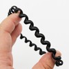 PVC Black Rubber Hairband Twist Spring Women's Hair Tie / PVC 검은색 고무 헤어밴드 꽈배기 스프링 여성 머리끈