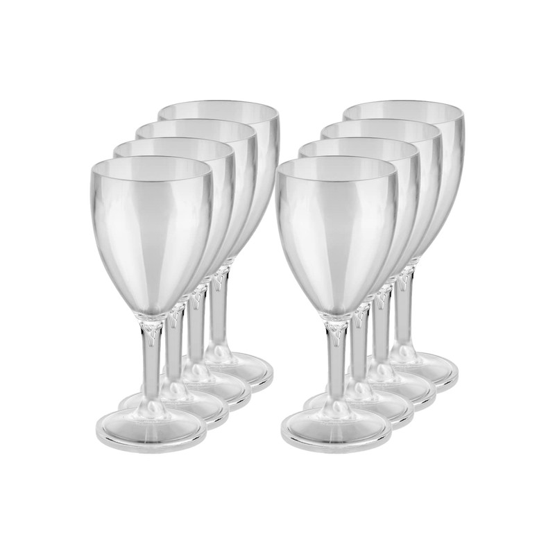 8.4 Oz - Unbreakable Stemmed Drinking Glasses (Set of 8),