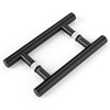 Ranbo 12 Inch Double Sided Barn Door Handle, H-Shaped Shower