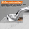 sourcing map Combination Wrench Offset 17mm 75-Degree 12-Point Box End