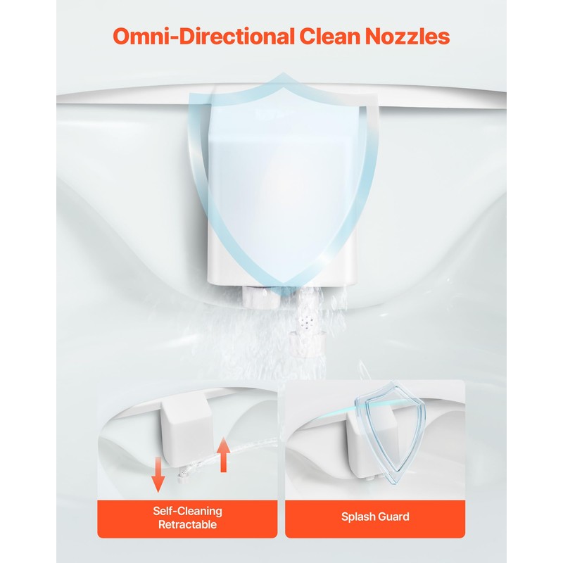 VEVOR Dual Retractable Nozzles, Adjustable Pressure, Easily Installed Cold Water