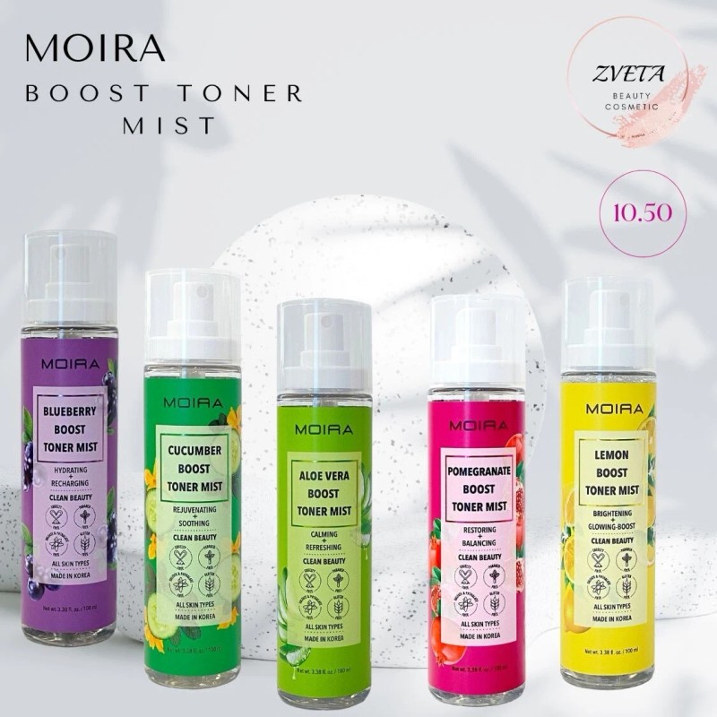 Moira, Boost Toner Mist, Korean - Lemon