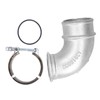 90 Degree Turbo Intake Elbow Air Transfer Pipe with Clamp