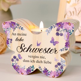 Einanmut Big Sister Gift, Sister Birthday, Gifts for Sister, Birthday Gift for Sister, Butterfly Candlestick, Best Sister Gift