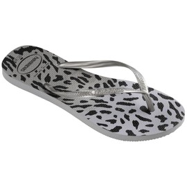 Havaianas Women's Slim Animals Flip Flop -GREY, 9/10