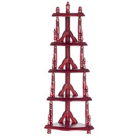 Dollhouse Miniature Furniture Victorian Mahogany Corner Etagere What-not Stand