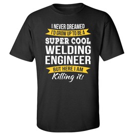 Welding Engineer T-Shirt Appreciation Gifts Black Small