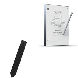 BoxWave Stylus Pouch Compatible with Remarkable 2 - Stylus PortaPouch, Stylus Holder Carrier Portable Self-Adhesive - Jet Black