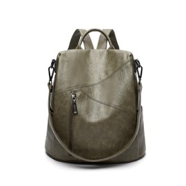 DIAOZI Handbag Backpack Women's 2 in 1 PU Leather Backpack Women's Anti-Theft Backpack Women's Elegant City Backpack Women's Waterproof Backpack Handbags for Leisure School Travel Work, Green