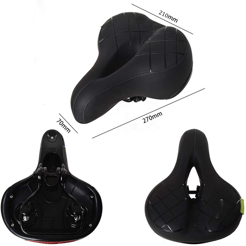 Wide Soft Bike Seat Cushion Shockproof Design Big Bum Extra