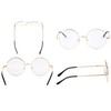 Agstum Vintage Round Prescription ready Metal Eyeglass Frame Clear Lens
