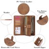 FALAN MULE Womens Leather Wallet Large Capacity Bifold RFID Blocking