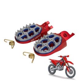 PRO CAKEN CNC Dirt Bike Double-deck Footpegs Rest Pedal Foot Pegs for CR125 250 02-08 CRF150R 07-18 CRF250 450R 04-18 CRF250 450X 05-18