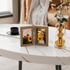 decorUhome Double 4x6 Picture Frame Vertical, Engineered Wood Bifold Photo