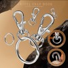 LEOBRO 100PCS Keychain Clip and Key Ring, Lobster Claw Clasps,