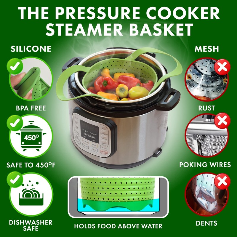Avokado Silicone Steamer Basket for 3qt Instant Pot [6qt, 8qt