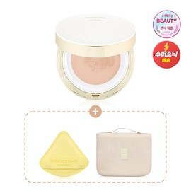 The Face Shop Gold Collagen Ampoule Mesh Cushion 13g, 201 Apricot Beige / 더페이스샵 골드콜라겐 앰플 메쉬 쿠션 13g, 201 애프리콧베이지