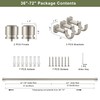 1 1/8 Inch Diameter Curtain Rods 36 to 72 Inches(3-6ft),
