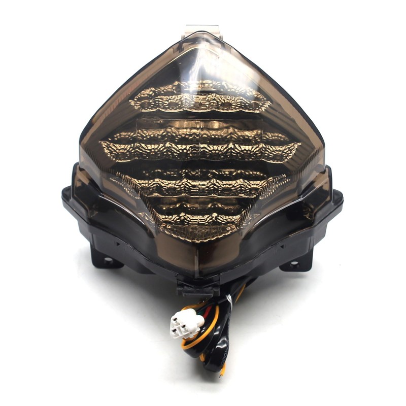 MZS Motorcycle Tail Light LED Integrated Turn Signal Blinker Smoke