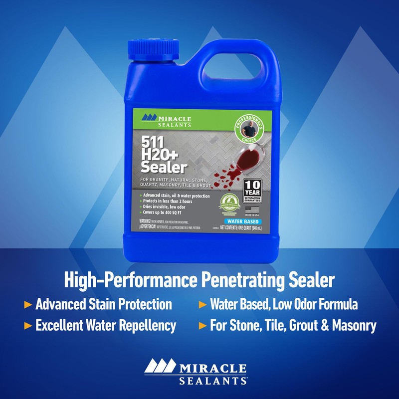 Miracle Sealants 511 H2O Plus Advanced Penetrating Sealer for Countertops,