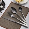 Black Silverware Set, Avalon 24 Piece Flatware Set Service for
