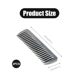 2 PCS Horse Grooming Comb Professional Horse Hair Comb Livestock Comb Mane Pulling Comb Portable Aluminum Metal Horse Comb for Horse Grooming Tool(Silver)