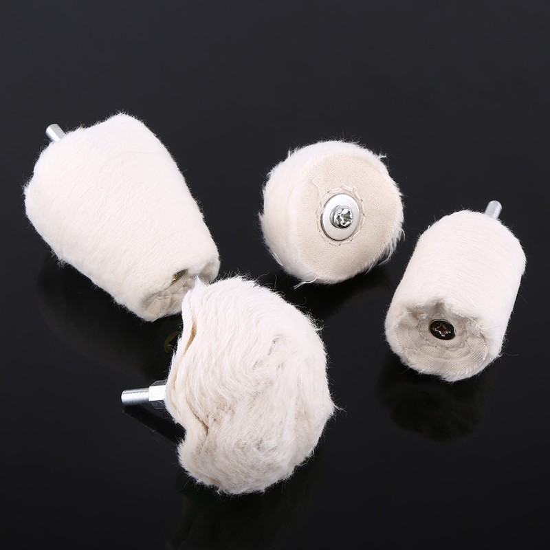 4pcs Cotton Polishing Buffing Pad Mop Wheel Various Shape for