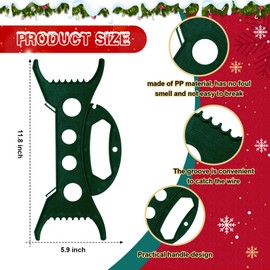 Beeveer 24 Pcs Christmas Lights Storage Holder Light Cord Wind up Storage Organizer Extension Cord Storage Wire Reel Rope Winder for Tree Lights Extension Rope Outdoor Holiday Garland (Dark Green)
