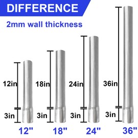 GRELWT 2 Pack 2-3/8" OD Metal Post Extender, 36" Fence Post Extension Height, Includes Screws and Caps
