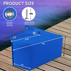 VEITHI Dock Bumper Blue,Dock Bumper Guard with Screws Soft,PVC Boat Dock Bumper,Dock Corner Bumper-Dock Corner Guard for Docking, Preventing Dent or Scratch Docking