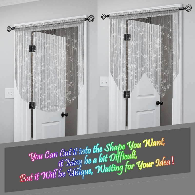 Ateasierlife Door String Curtain Doorway Beads Curtains,Hanging Room Divider Beaded
