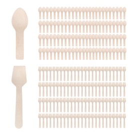 Pack of 200 Wooden Spoons, Ice Cream Spoons, Ice Cream Sticks, Wooden Spoons, Small Wooden Spoons, Wooden Ice Lollies