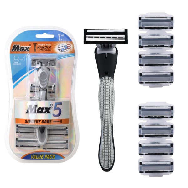 DONWELL New Razor Handle with 8 Refill Knife Blades Cartridges