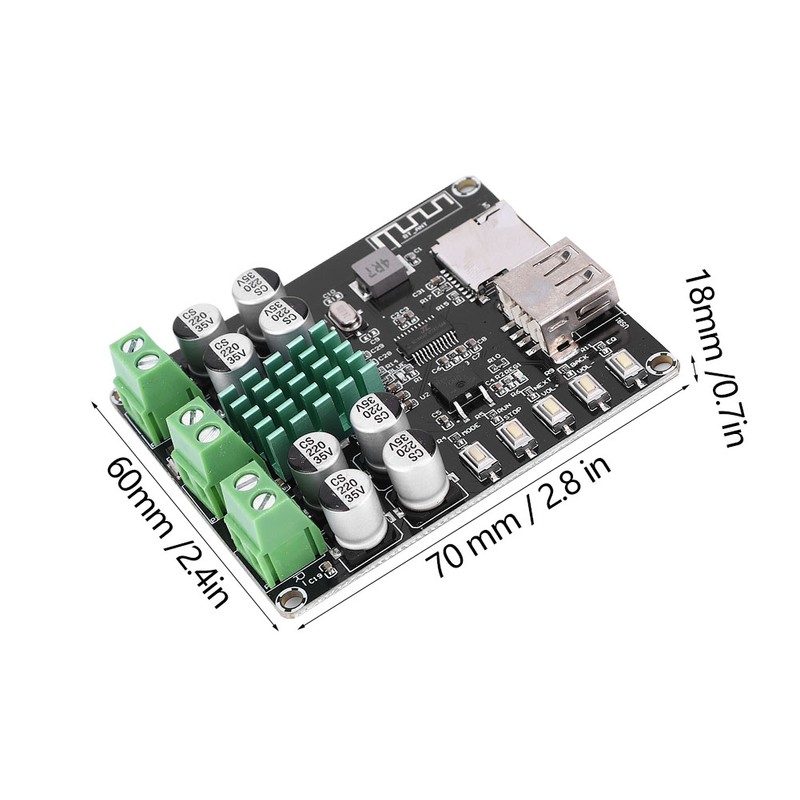 VHM-302 TPA3116D2 2x50W Dual Channel Digital Stereo Bluetooth Audio Amplifier