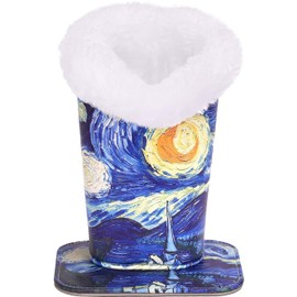 MoKo Glasses Holder – Sunglasses Holder Organiser Protective Case Bag Glasses Stand Case Box Pouch Anti-Scratch Modern Velvet Plush Lined PU Leather Glasses Cases, stars night