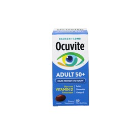 Bausch & Lomb Ocuvite Eye Vitamin & Mineral Supplement for Adults 50+, 50-Count Soft Gels (Pack of 2)