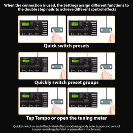 Btuty Dual Foot Switch Pedal Effect Controller Pedal A B Channel Foot Switch 6.35mm Stereo Input Plug and Play Comprehensive Effect Controller Control Effect Pedal