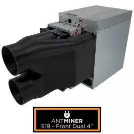 Antminer Front + PSU Dual 4 Inch Fan Shroud Silencer KS5 KS3 K7 KA3 S21 S19 D9 - 60mm