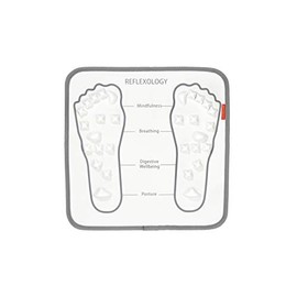 KIKKERLAND KAR43 Foot Massager Mat, White, W12.6 x D12.6 x H0.3 inches (32 x 32 x 0.8 cm)