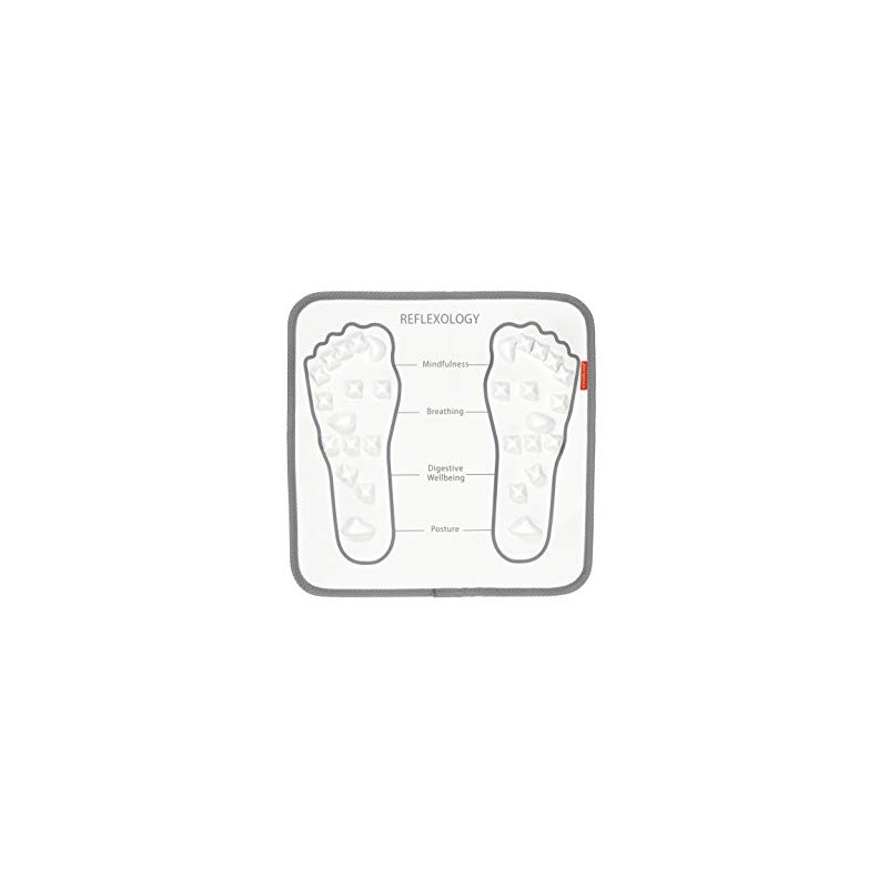 KIKKERLAND KAR43 Foot Massager Mat, White, W12.6 x D12.6 x
