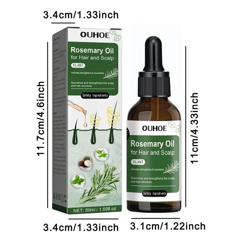 Aceite De Romero Ouhoe Para Cabello Y Cuero Cabell