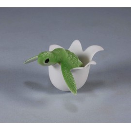 Hatching Turtle Mobile Rocking Sculpture John Perry Green Tipsy Turtle Statue Figurine