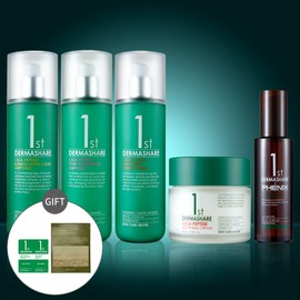Derma Share [5-piece set] Dermashare Skin Care Set Cica Peptide Blemish Pore Ampoule Toner Cream Hair Essence / [5종세트] 더마쉐어 스킨케어 세트 시카 펩타이드 블레미쉬 포어앰플 토너 크림 헤어에센스