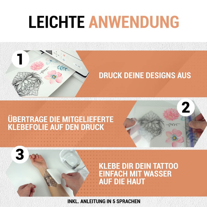 SKULLPAPER Temporary Tattoo Transfer Film for the Skin – Very