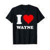 Red Heart I Love Wayne T-Shirt